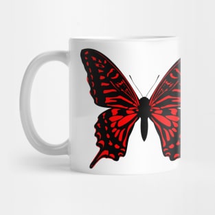 Red and black butterfly Mug